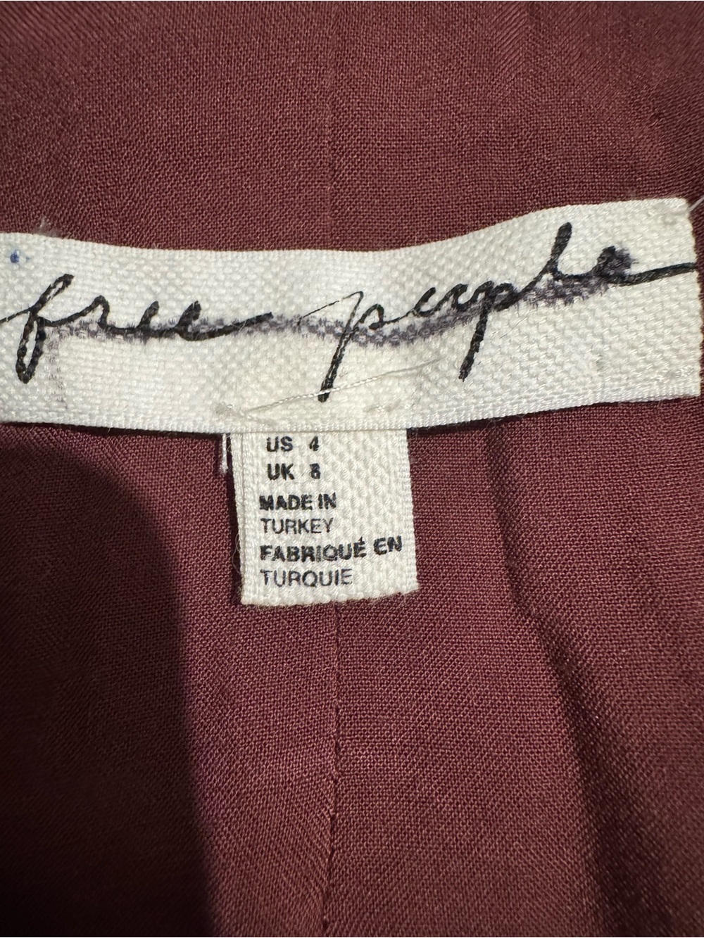 Free People Burgundy Floral Single-Button Blazer - Picture 4 of 9